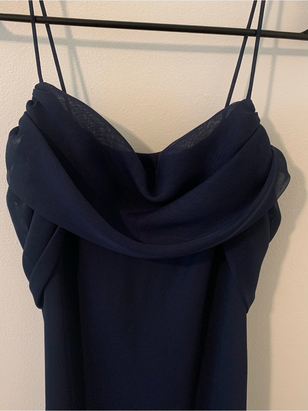 Vintage Navy Cowl Neck Slip Dress!